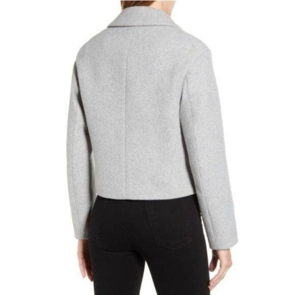 Ted Baker London Agneta Double Breast Crop Jacket in Light Gray Size 6 NWT - Picture 6 of 14